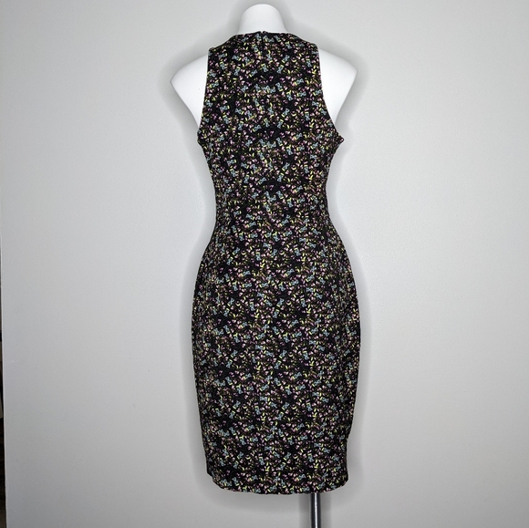 Banana Republic black pink ditzy floral sheath dress 12 - Picture 5 of 8